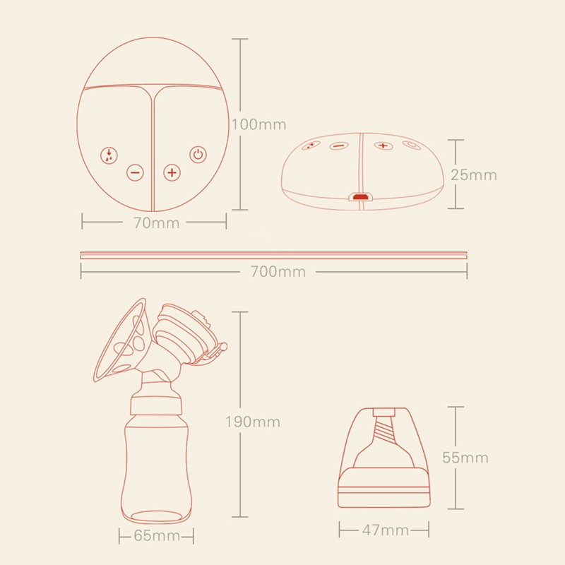 Double Electric Breast Pump with Bottles